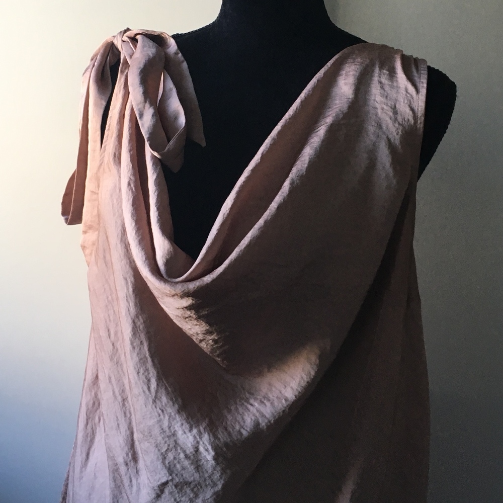 Cowl Neckline house in Mink-like color